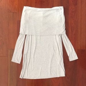 Off-the-shoulder Gray Sweater